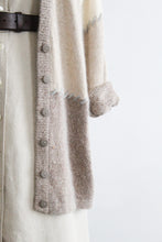 stitchwork silk & angora cardigan (m/l)