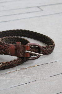braided leather belt