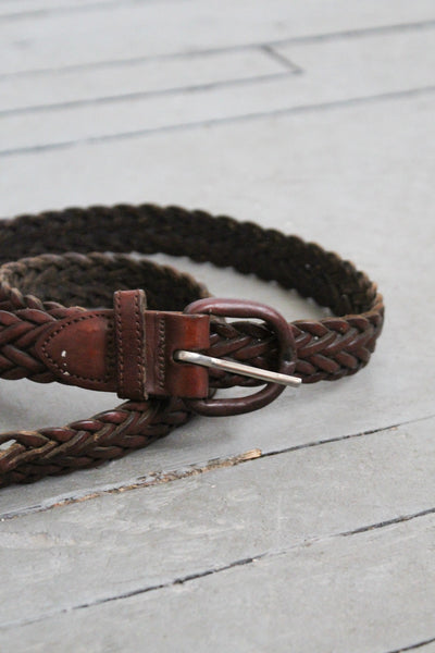 braided leather belt
