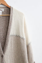 stitchwork silk & angora cardigan (m/l)