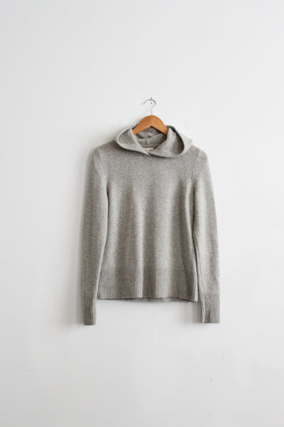 dove gray cashmere hoodie (s/m)