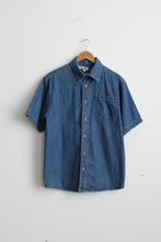 dark lagoon denim button up