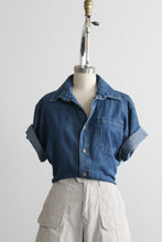 dark lagoon denim button up