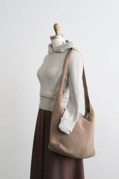 slouchy woven bag