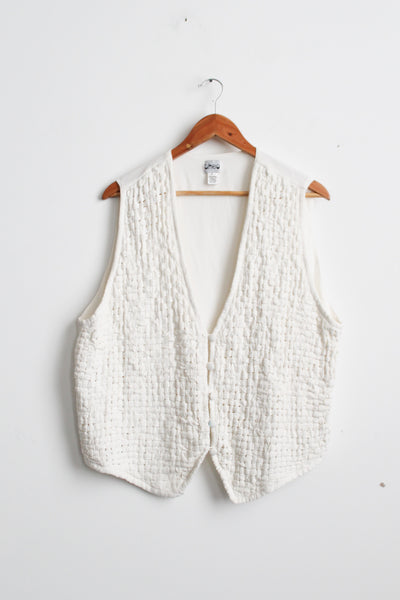 bone woven vest