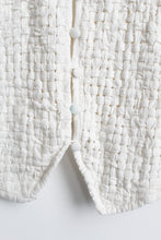 bone woven vest