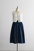 laurel lake denim midi skirt