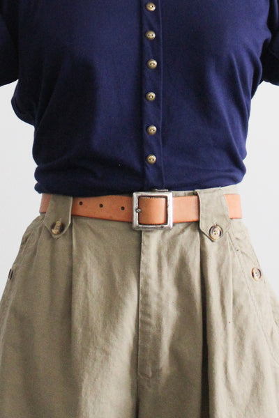 honey leather belt