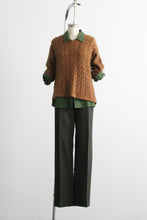 sunglow cable knit mohair pullover