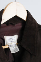 walnut leather button up