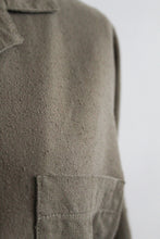 fern raw silk button up (m)
