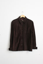 walnut leather button up