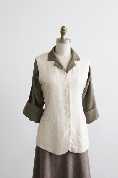 bone silk vest (s)