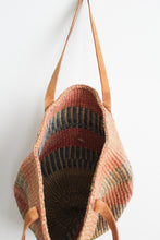 striped sisal bag
