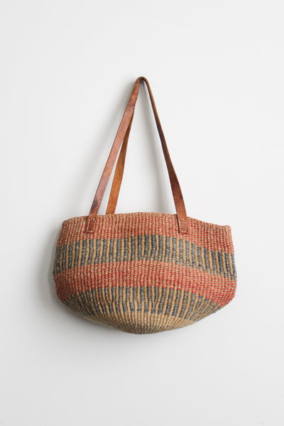 striped sisal bag