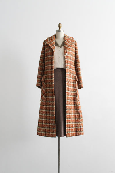 october plaid wool trench (s)