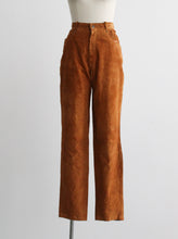 tobacco suede trousers