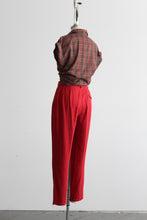 tomato linen trousers