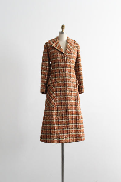 october plaid wool trench (s)