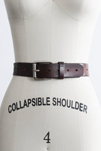 wide walnut leather belt (l)