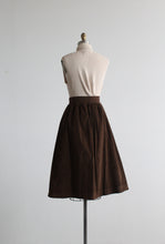 espresso corduroy skirt