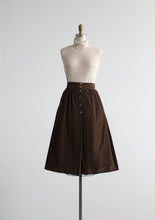 espresso corduroy skirt