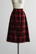 fireside plaid wool skirt