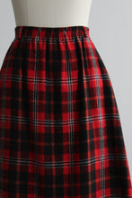 fireside plaid wool skirt