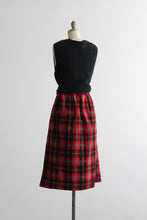 fireside plaid wool skirt
