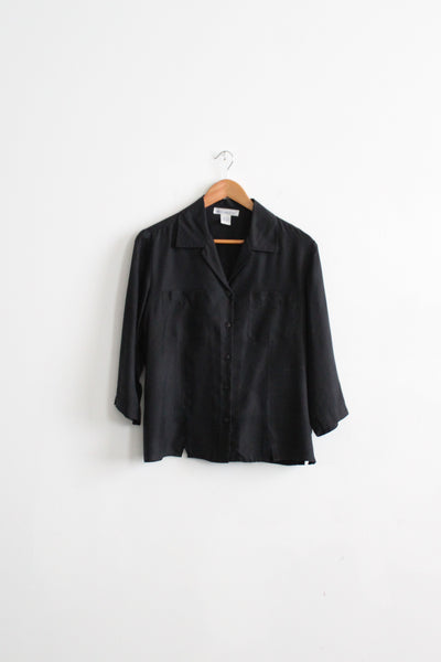 nocturne silk button up (m/l)