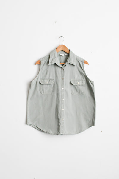 sageleaf cotton button up