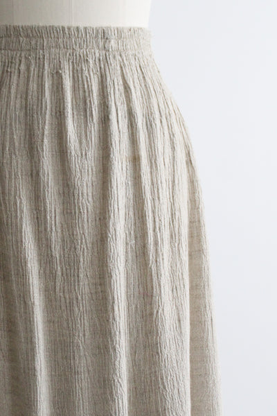 flaxseed midi skirt