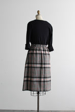 card catalog wool midi skirt