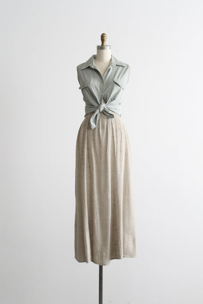 flaxseed midi skirt