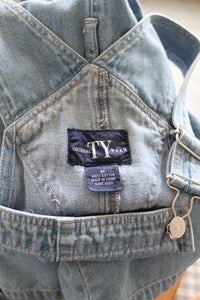 denim short overalls