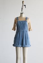 denim short overalls