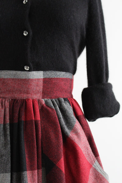 hearthlight plaid wool skirt