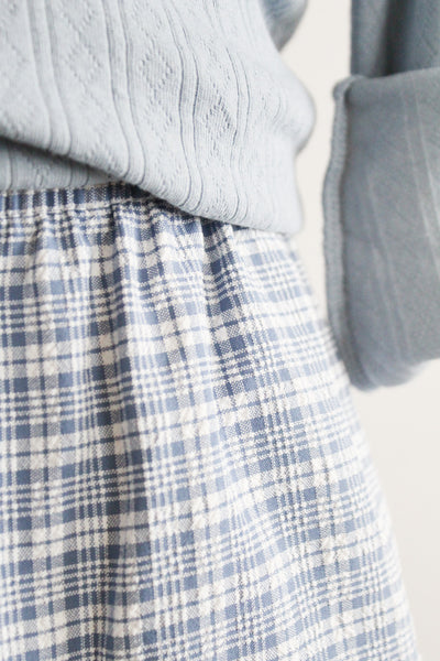 blueberry check shorts