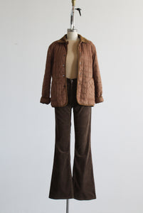 1970s tobacco brown corduroy bellbottoms