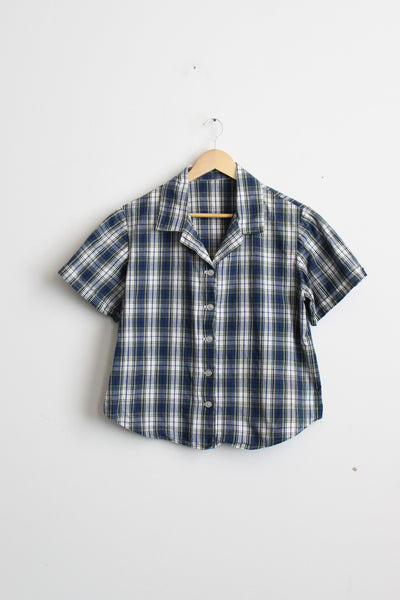 plaid cotton button up
