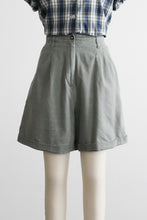 sage leaf linen shorts