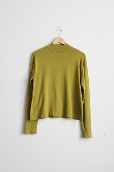 celery silk knit pullover