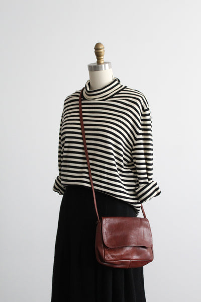 walnut leather shoulder bag