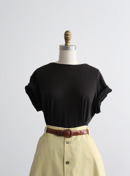 ash black cotton tee