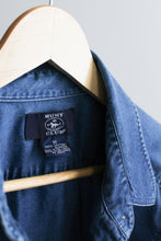dark lagoon denim button up