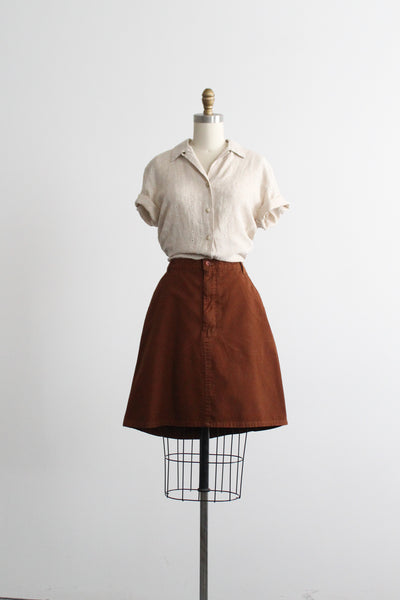 tobacco cotton skirt