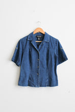 indigo denim button up