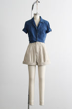 indigo denim button up