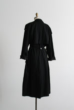 archivist black wool trench