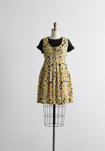 sunflower lace up day dress